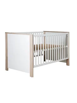 roba Möbel-Sets<Zimmerset Olaf 3-tlg. Luna Elm/Weiß mit Bett, Umbauseiten & Bettkasten