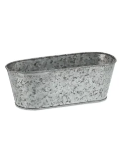 relaxdays Dekoschalen<Zinkwanne 6er Set in Silber