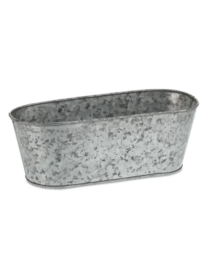 relaxdays Dekoschalen<Zinkwanne 6er Set in Silber