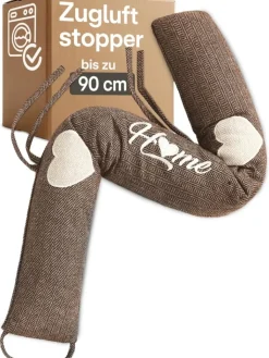 Praknu Tür- & Zugluftstopper<Zugluftstopper 90cm - Waschbarer Bezug - Energiesparend - Extra