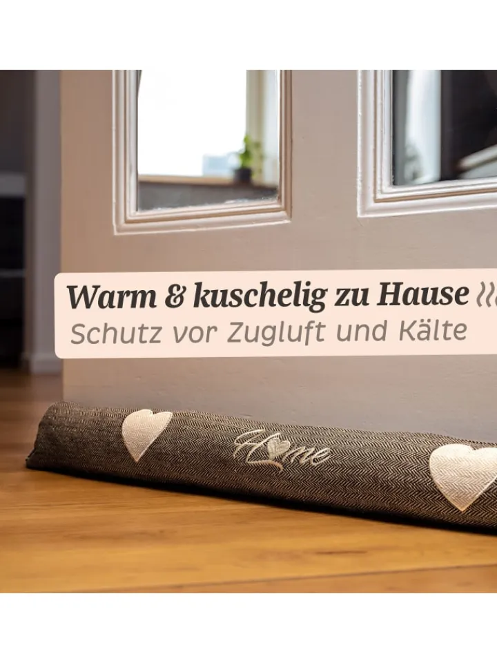 Praknu Tür- & Zugluftstopper<Zugluftstopper 90cm - Waschbarer Bezug - Energiesparend - Extra