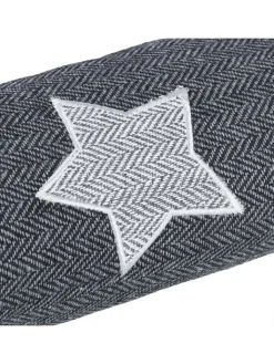 relaxdays Tür- & Zugluftstopper<Zugluftstopper "Stern" in Grau - 76 cm