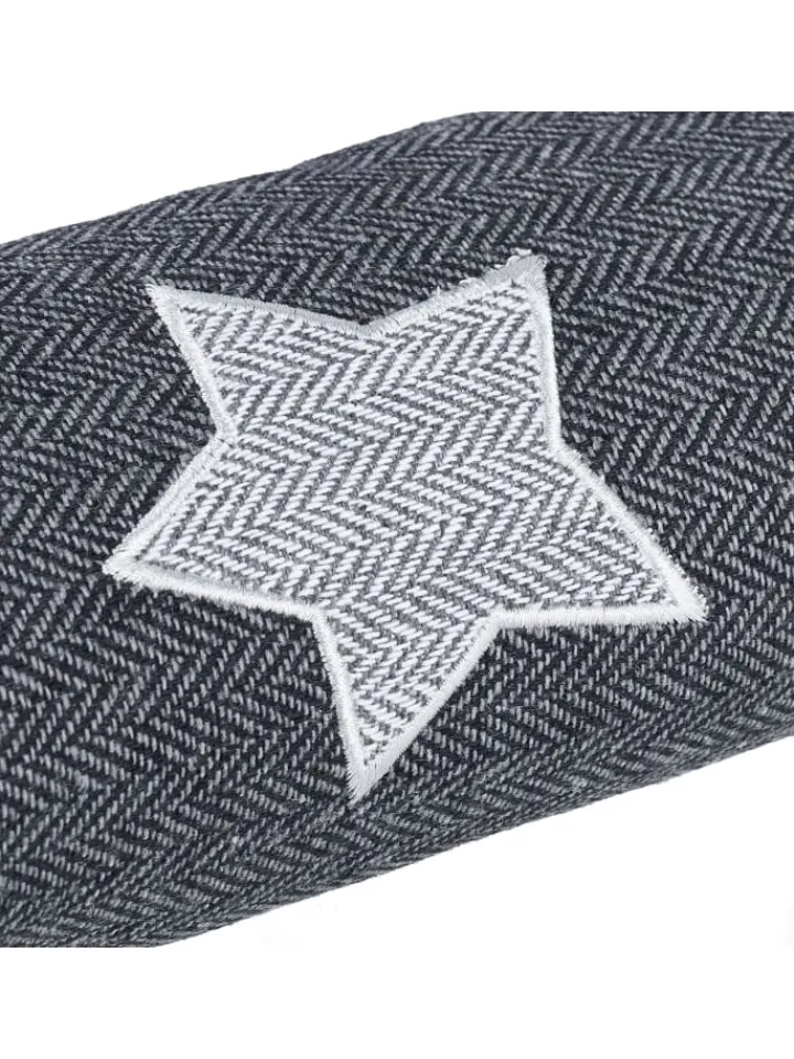 relaxdays Tür- & Zugluftstopper<Zugluftstopper "Stern" in Grau - 76 cm