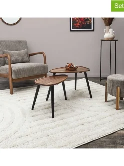 THE HOME DECO FACTORY Tische<Zweisatztisch in Braun/ Schwarz