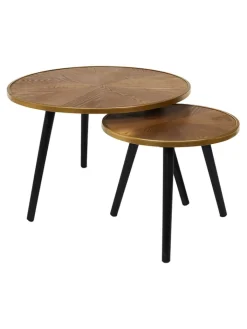 Rétro Chic Tische<Zweisatztische "Felix" in Braun