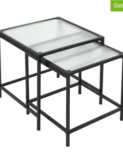 THE HOME DECO FACTORY Tische<Zweisatztische in Schwarz