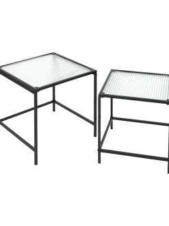 THE HOME DECO FACTORY Tische<Zweisatztische in Schwarz